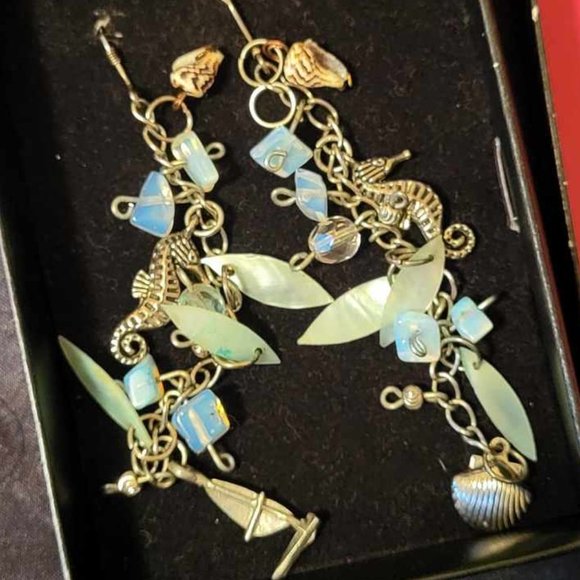 Nautical Beach Inspired Dangle Earrings with Sterling Silver Hooks - Picture 4 of 4